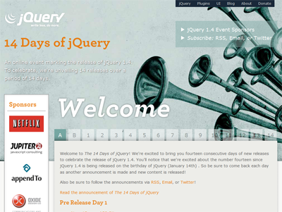 JQuery 1.4 event - le site web