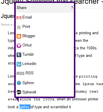 Jquery-Selected-text-searcher-plugin